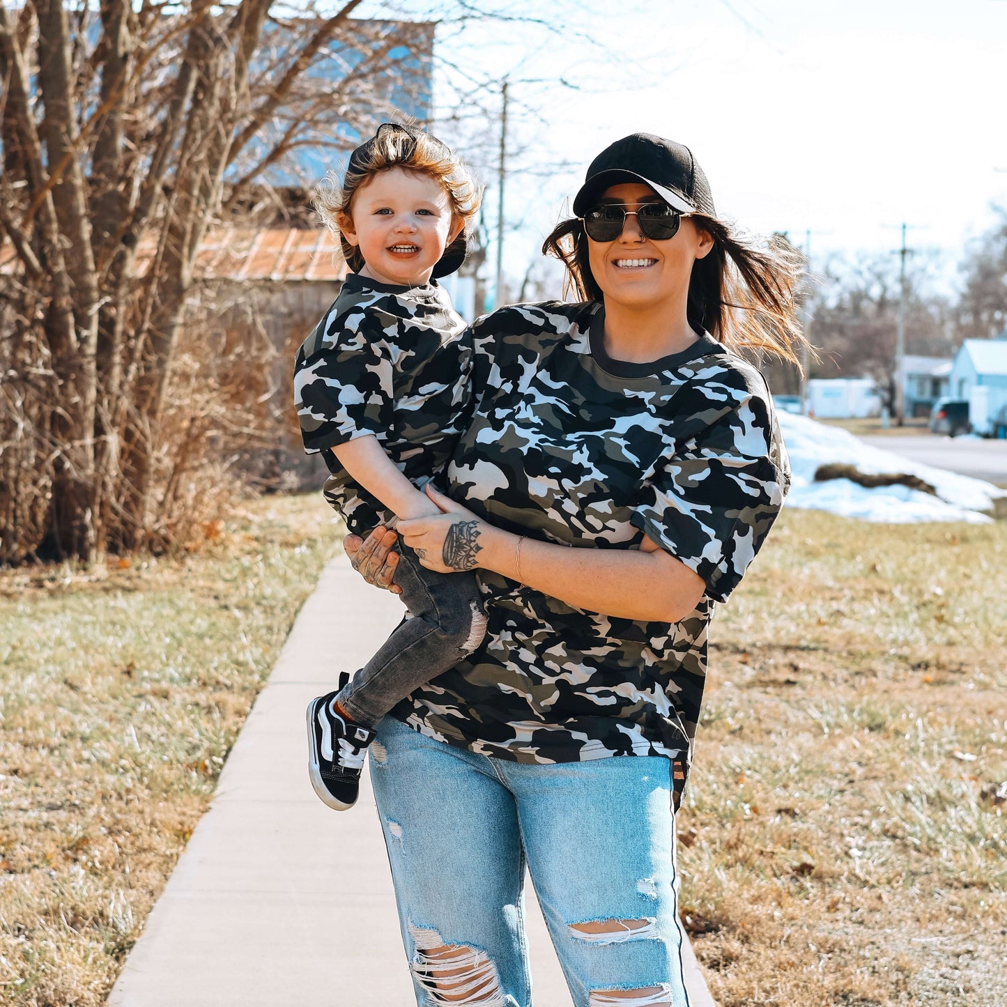 Mama & Dude Matching Black on Black Hats