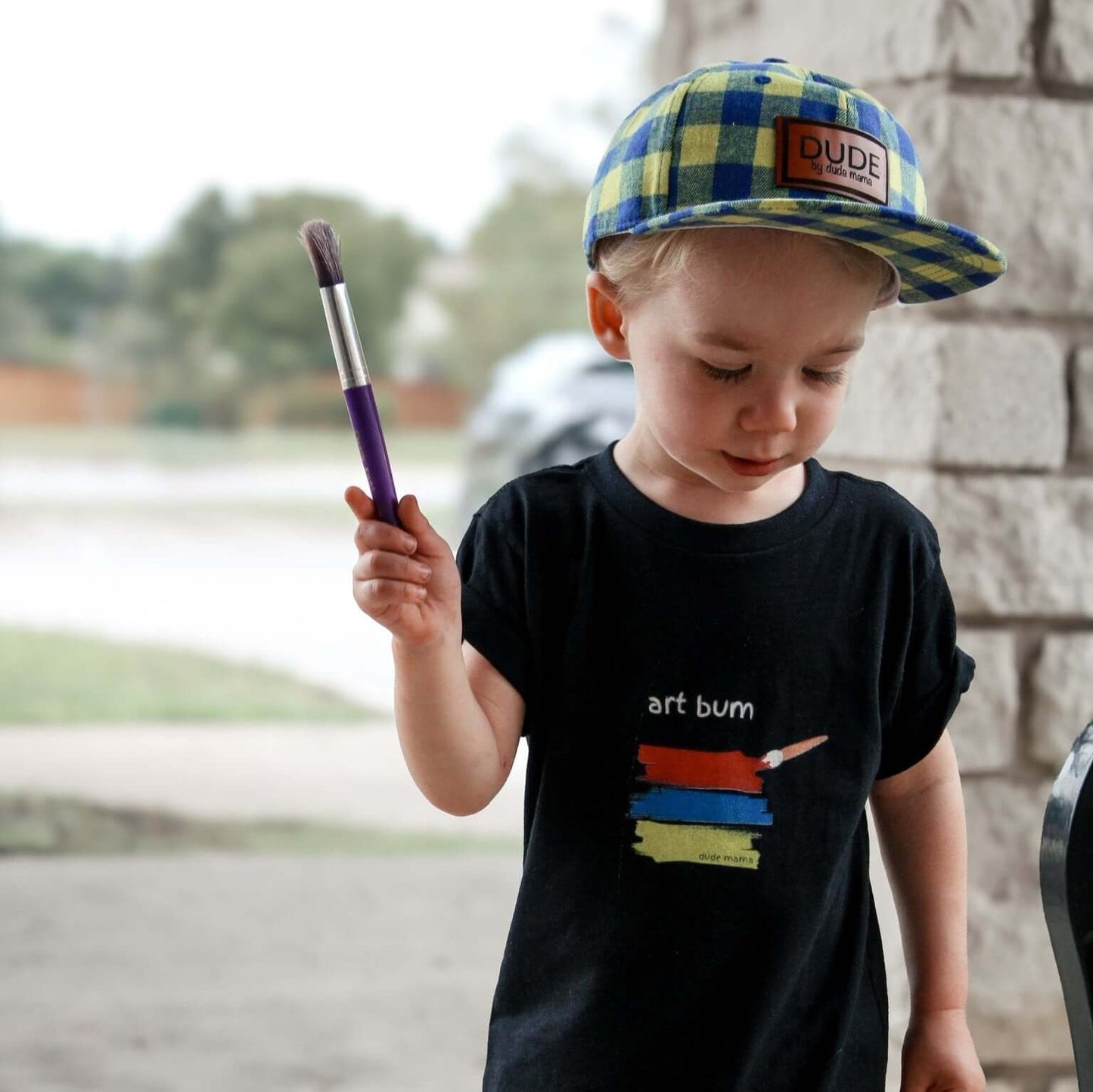 Art Bum by Dude Mama T-Shirt on Little Dude