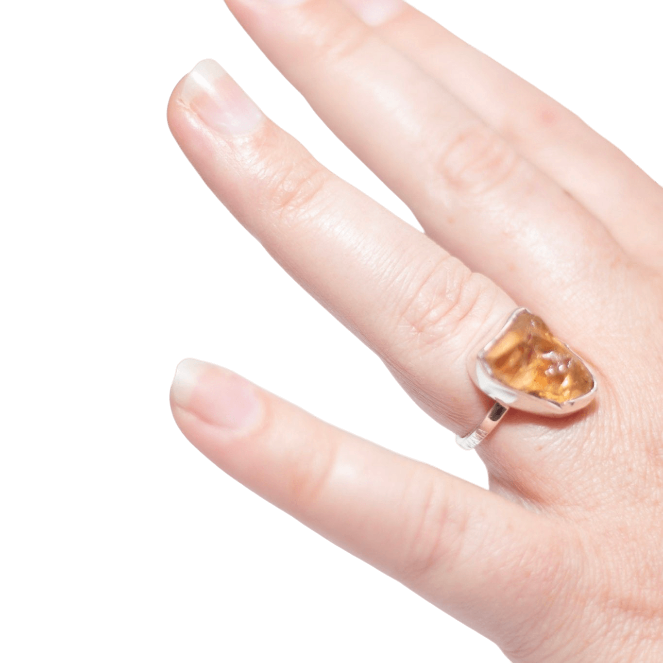 Engraved Dude Mama Citrine Ring