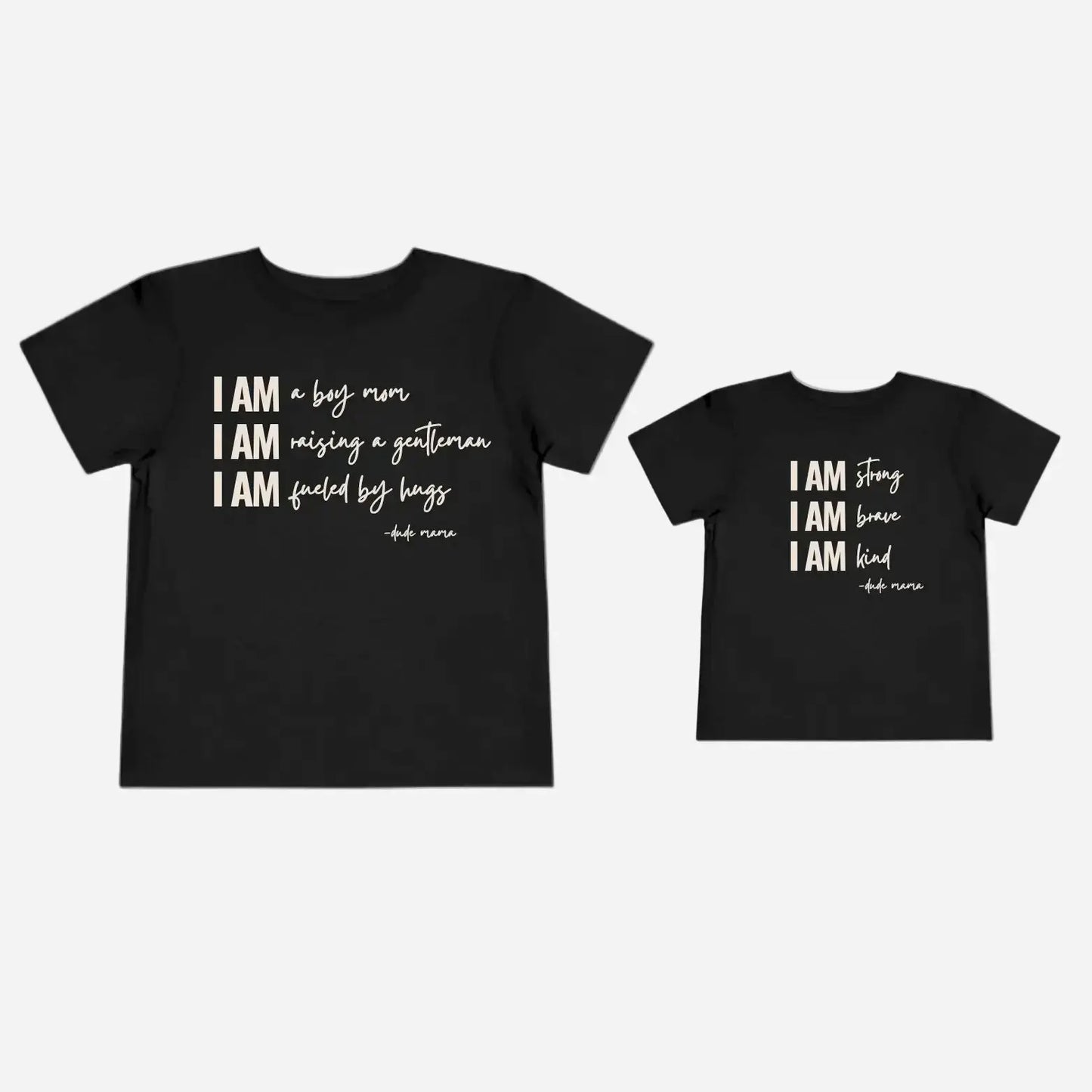 NEW: Affirmations - Boy Mom Shirt featuring empowering phrases for moms of boys.