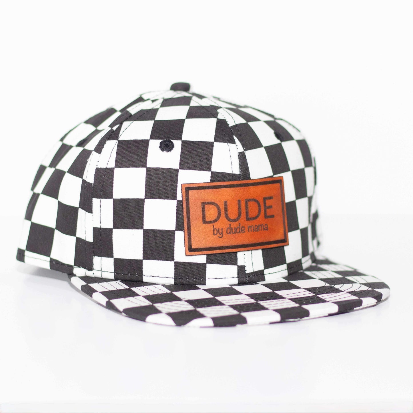 Boy hat | Dude Black & White Checkered Hat