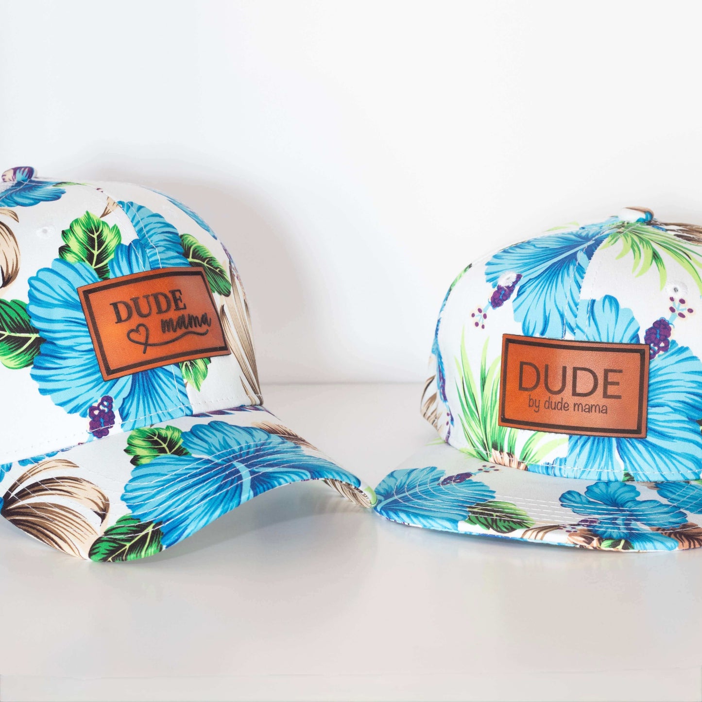 Matching mom and son hats | Blue Hawaiian Hats