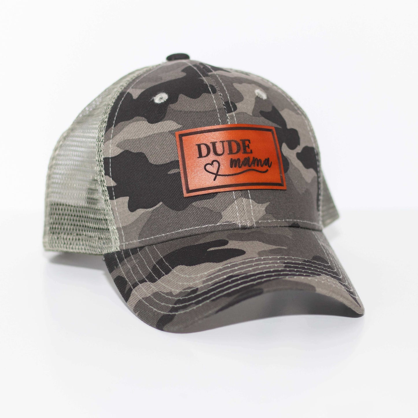 Mama & Dude Matching Camo Patch Hats