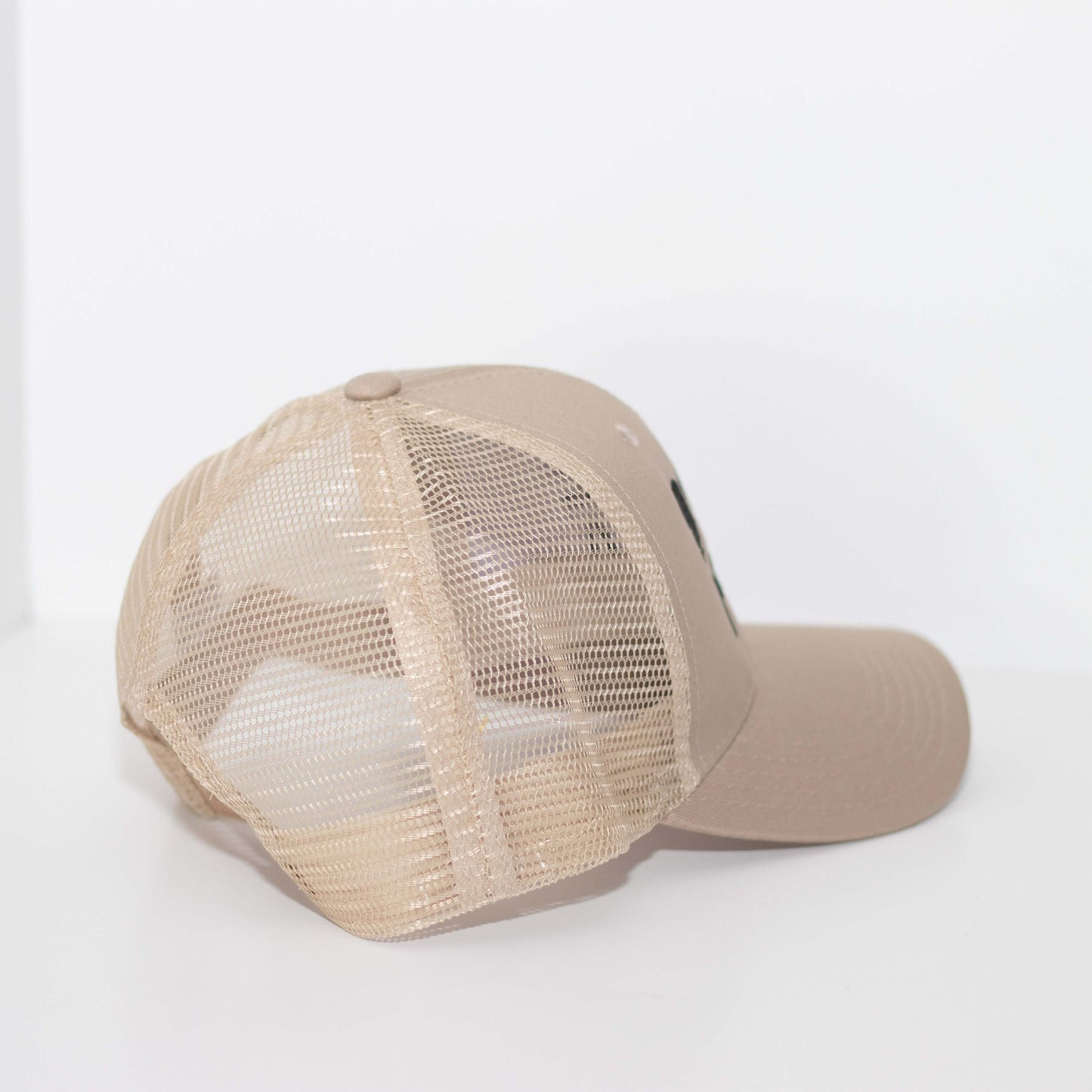 Dude Mama Black Embroidered Tan Hat