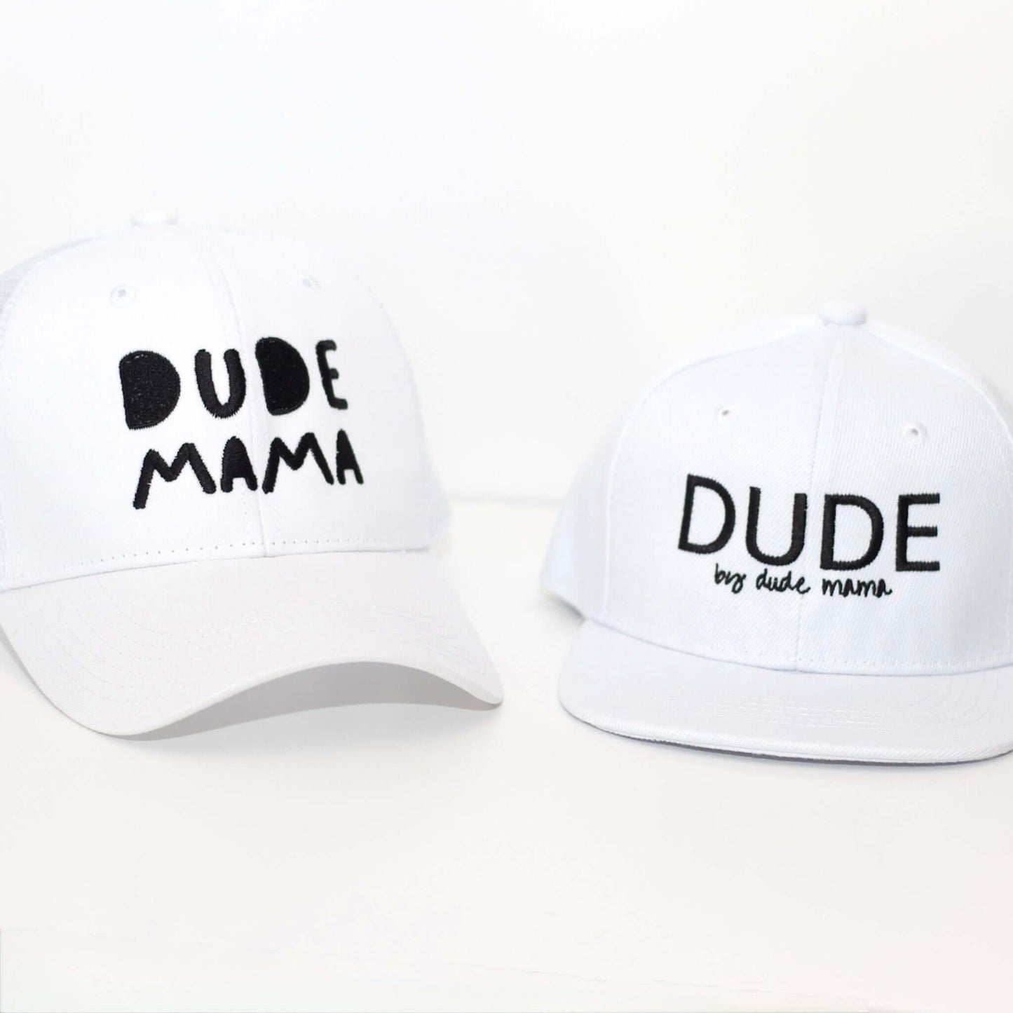 Mama & Dude Matching White Hats