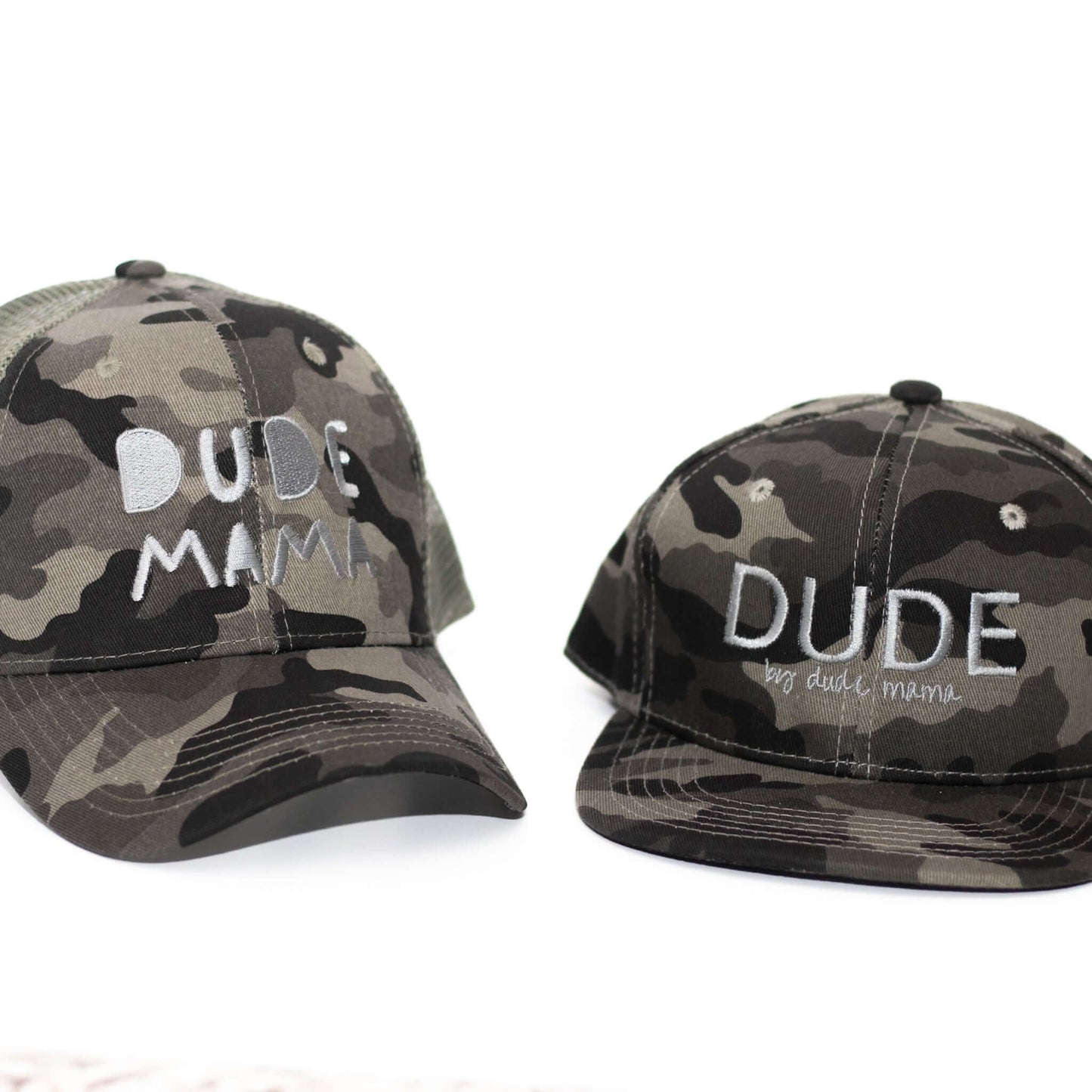 Mom and Son Matching Hats Camo. Boy mom hat and boy hat