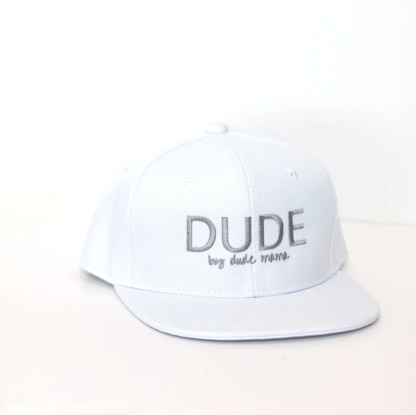 Mama & Dude Matching Gray on White Hats