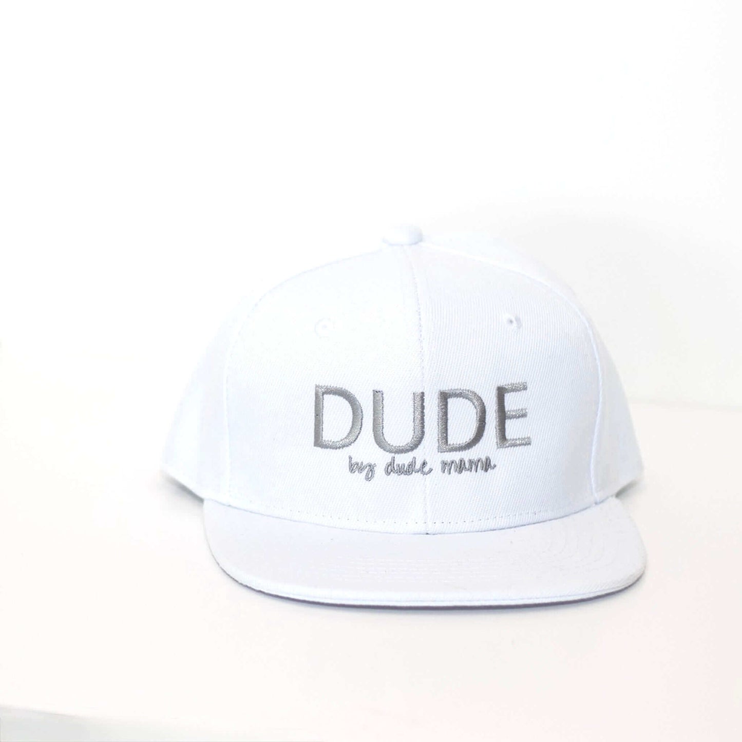 Mama & Dude Matching Gray on White Hats