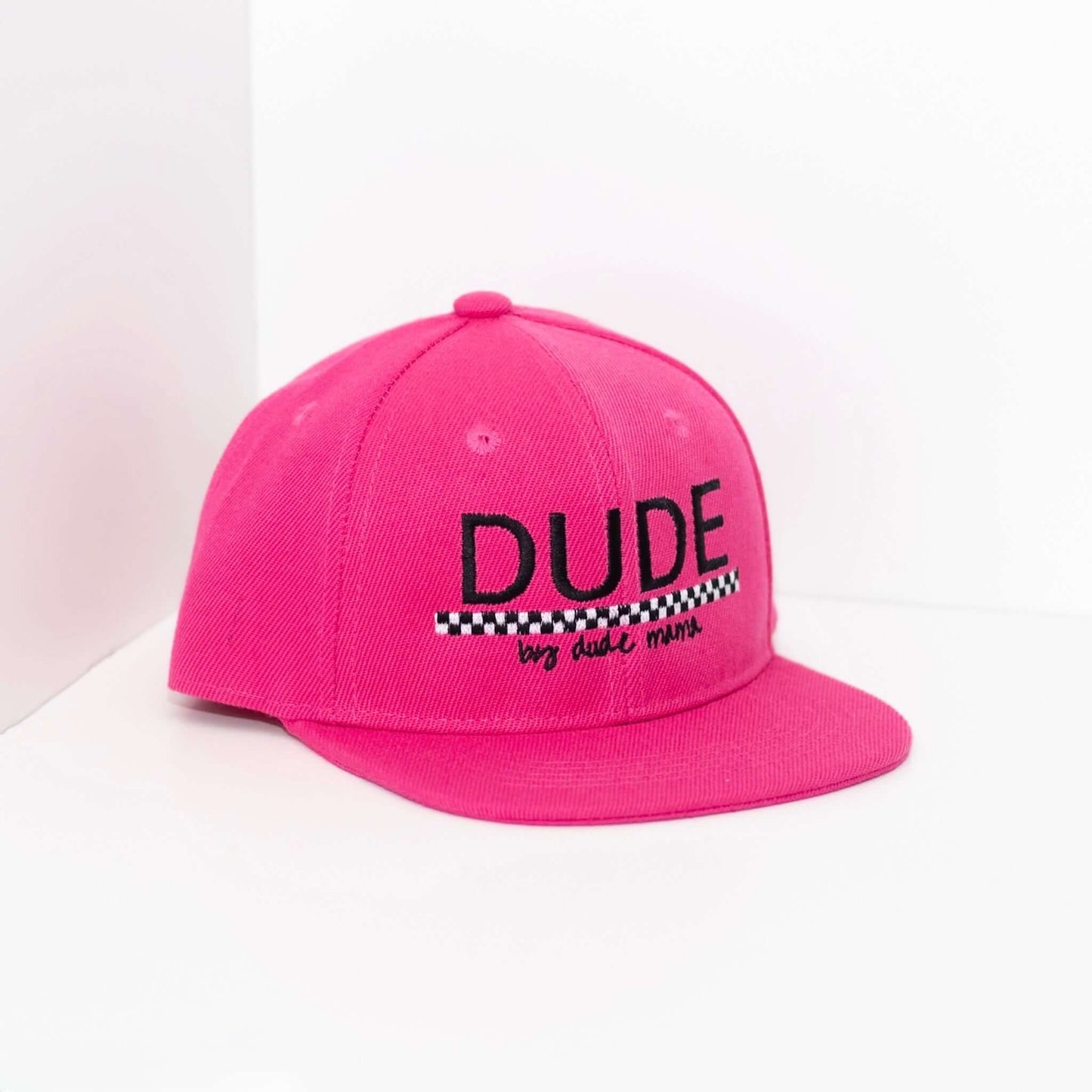 Dude Hot Pink Checkered Hat