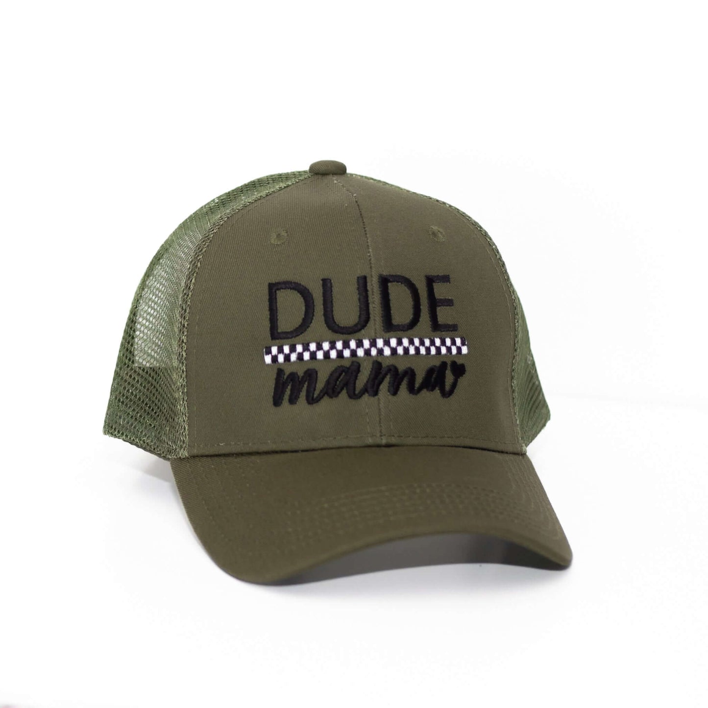 Dude Mama Checkered Evergreen Hat