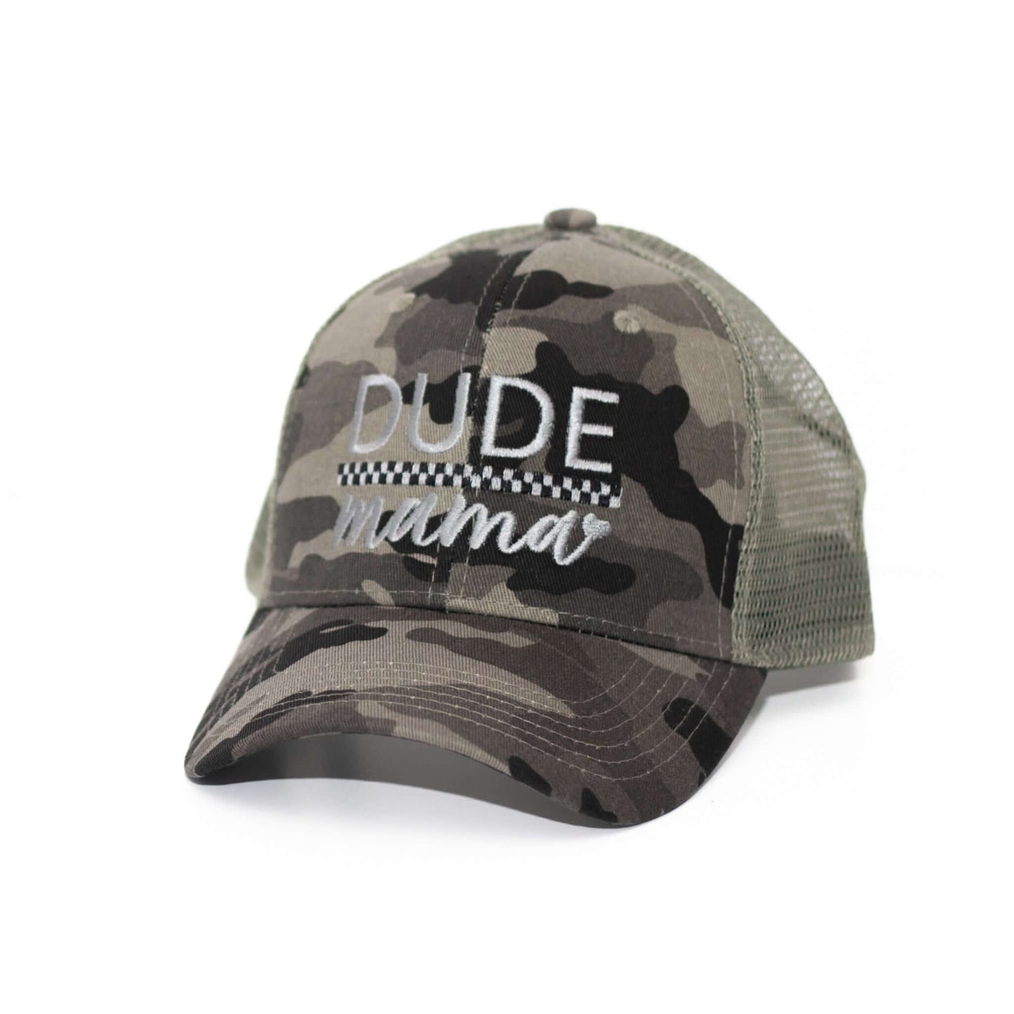 Dude Mama Camo Checkered Hat