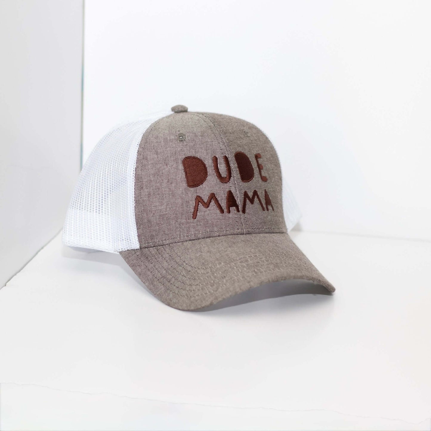 Charcoal and White Dude Mama Hat