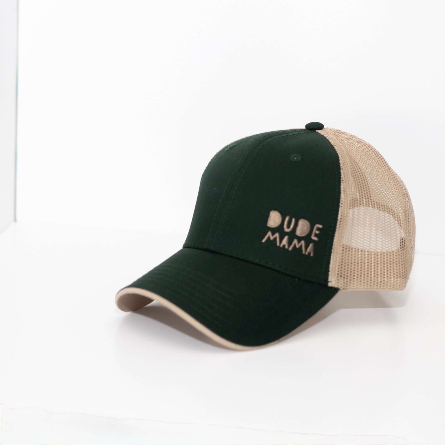 Dude Mama Forest Green and Tan Hat