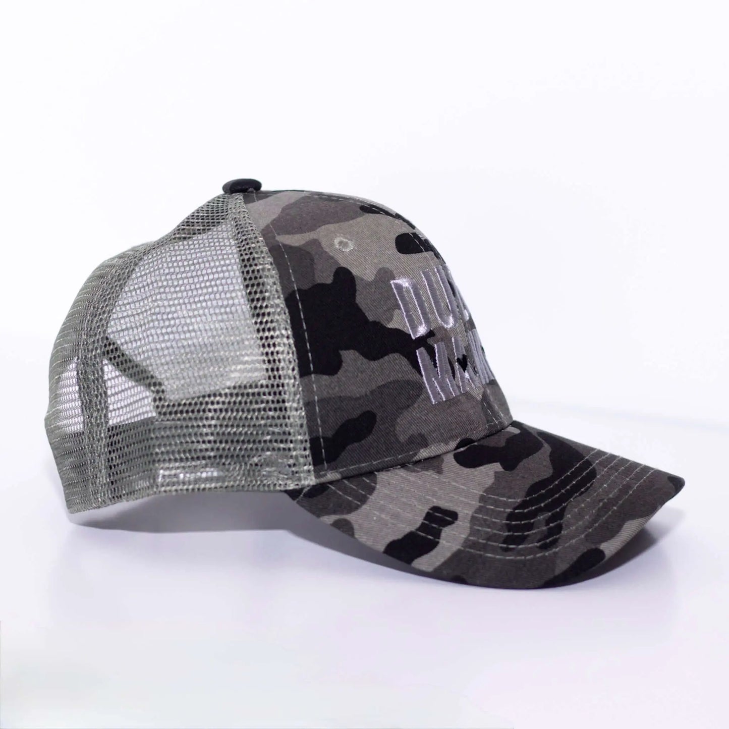 Camo Hearts Dude Mama Hat, a stylish boy mom hat designed for celebrating motherhood.