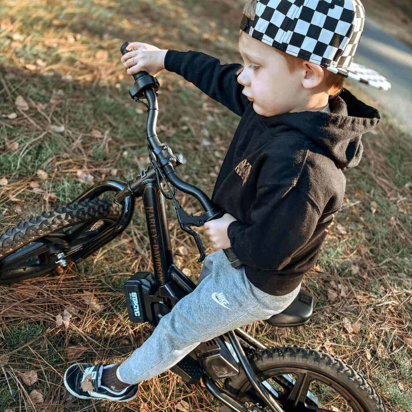 Boy hat | Dude Black & White Checkered Hat