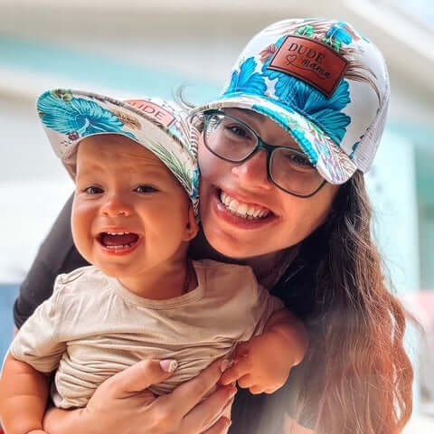 Dude Mama Blue Hawaiian Hat