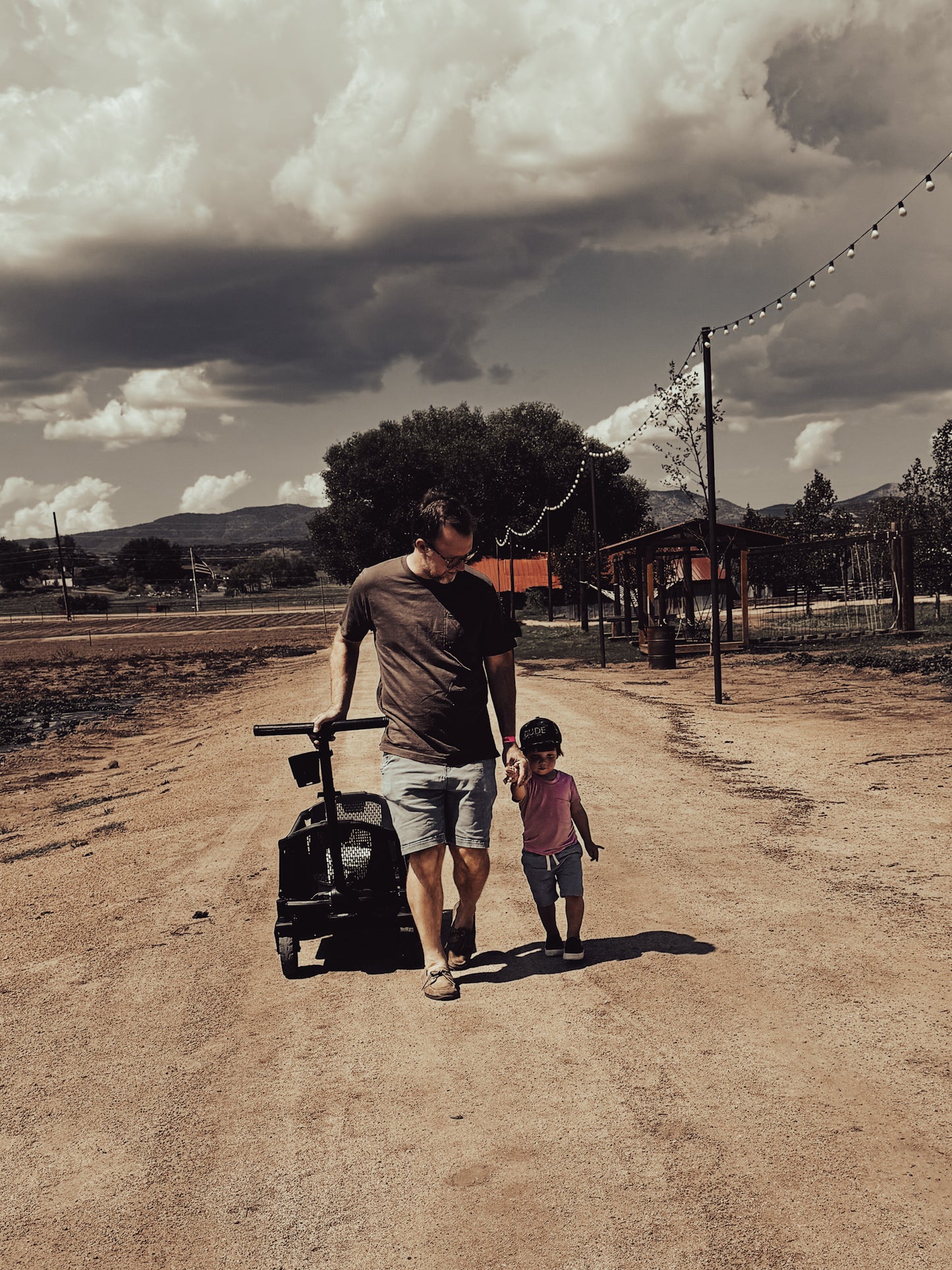 Camo w/ Gray Text Dude Kids Hat