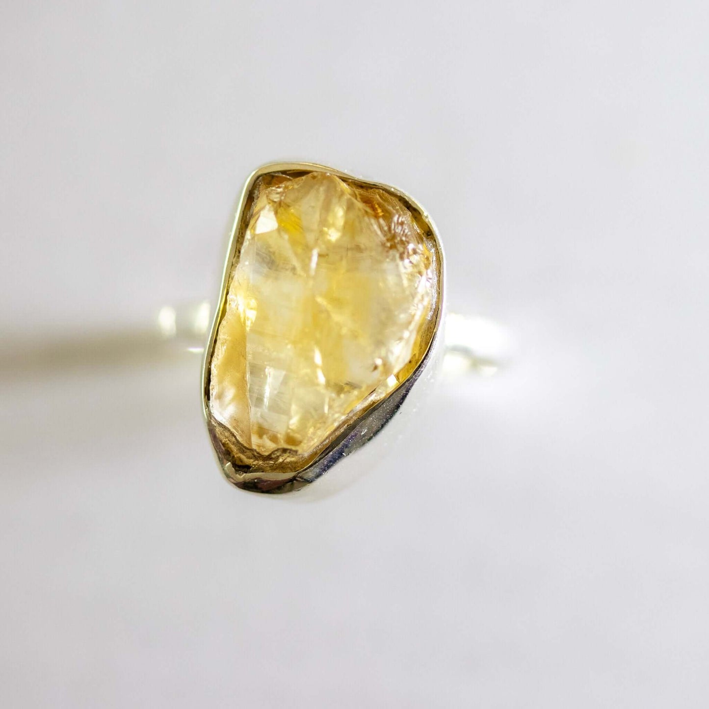 Engraved Dude Mama Citrine Ring