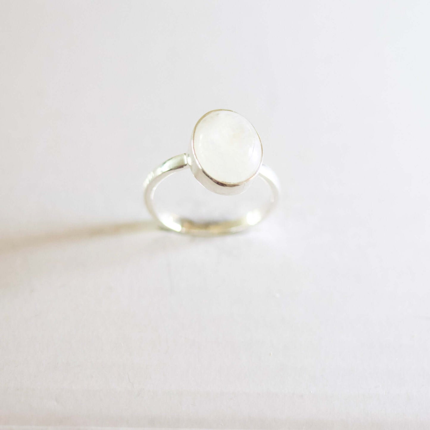Engraved Dude Mama Moonstone Ring