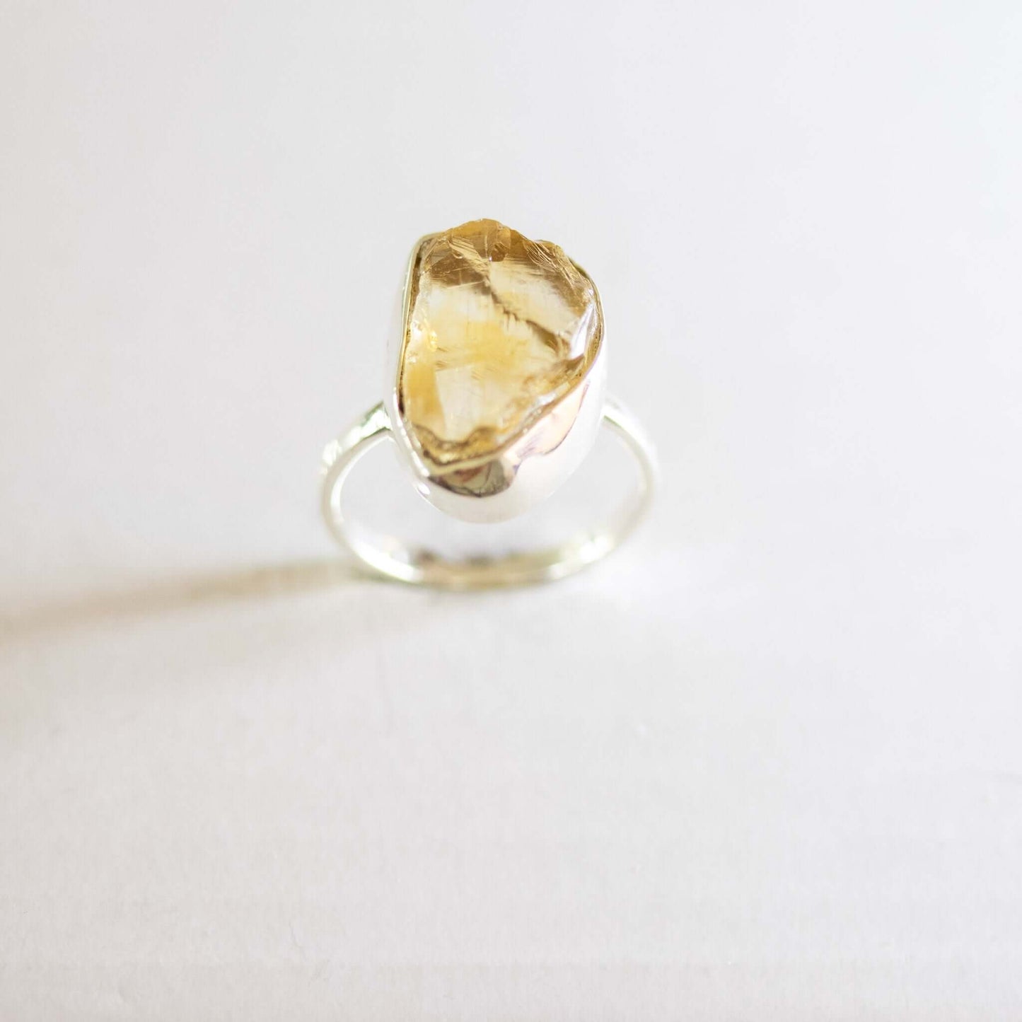 Engraved Dude Mama Citrine Ring