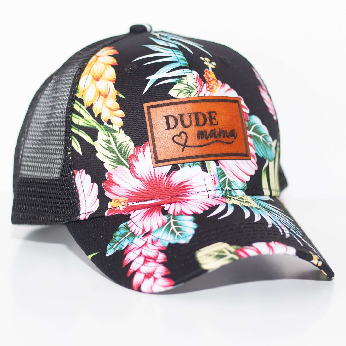 Mama & Dude Matching Black Hawaiian Hats