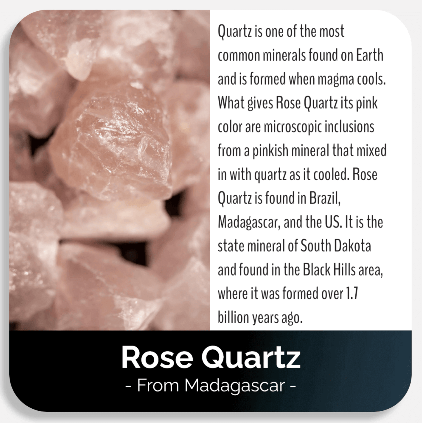Rose Quartz + Dude Rocks Card