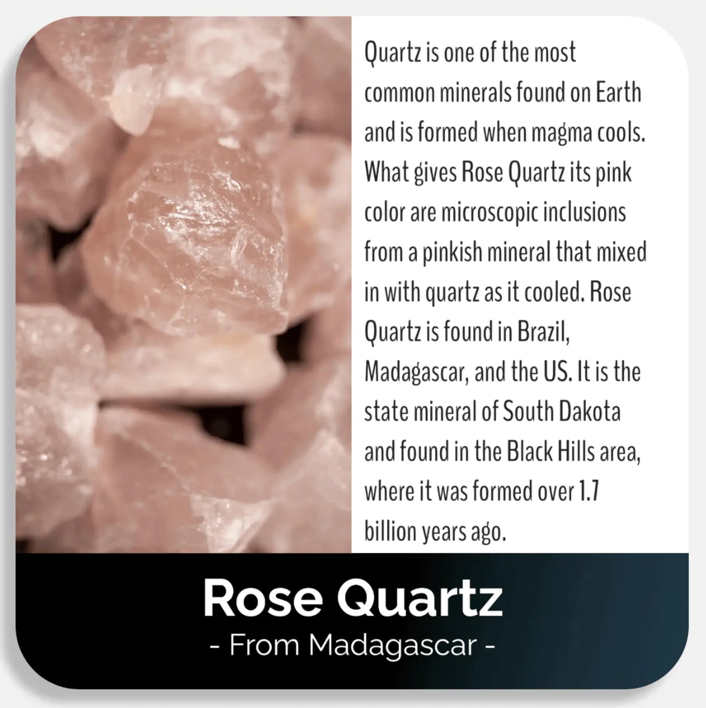 Rose Quartz + Dude Rocks Card Dude Mama