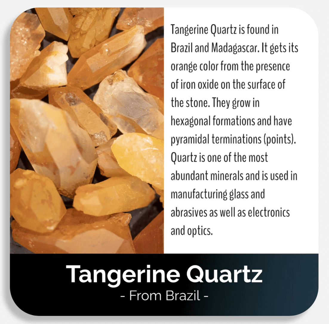 Tangerine Quartz + Dude Rocks Card