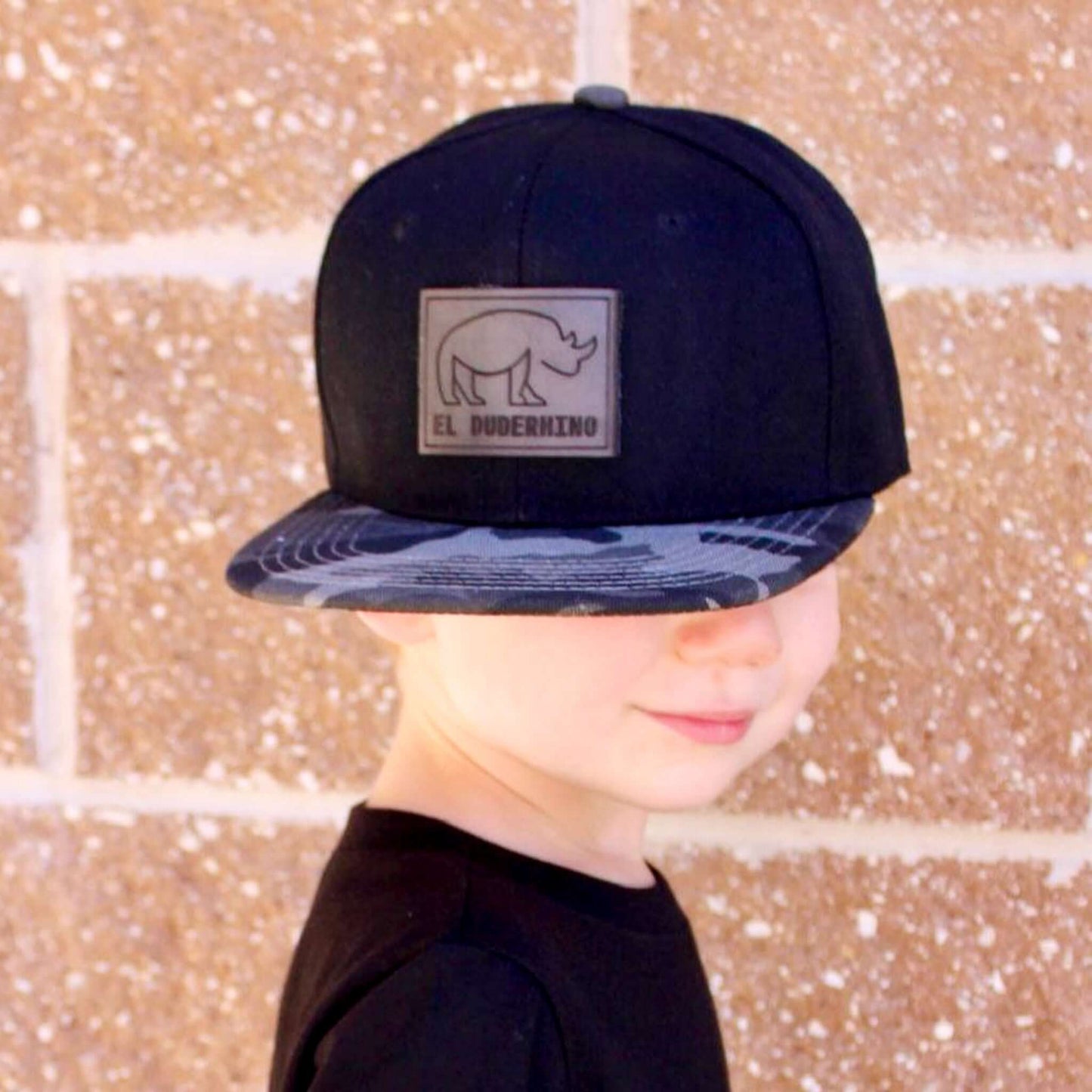 Boy hat | El Duderhino Black w/ Camo Brim Hat