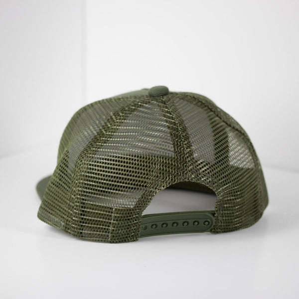 Olive Mesh Trucker Hat