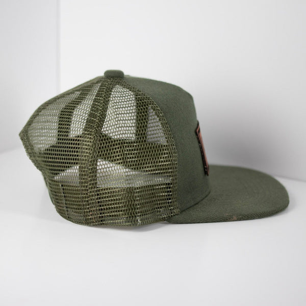 Olive Mesh Trucker Hat