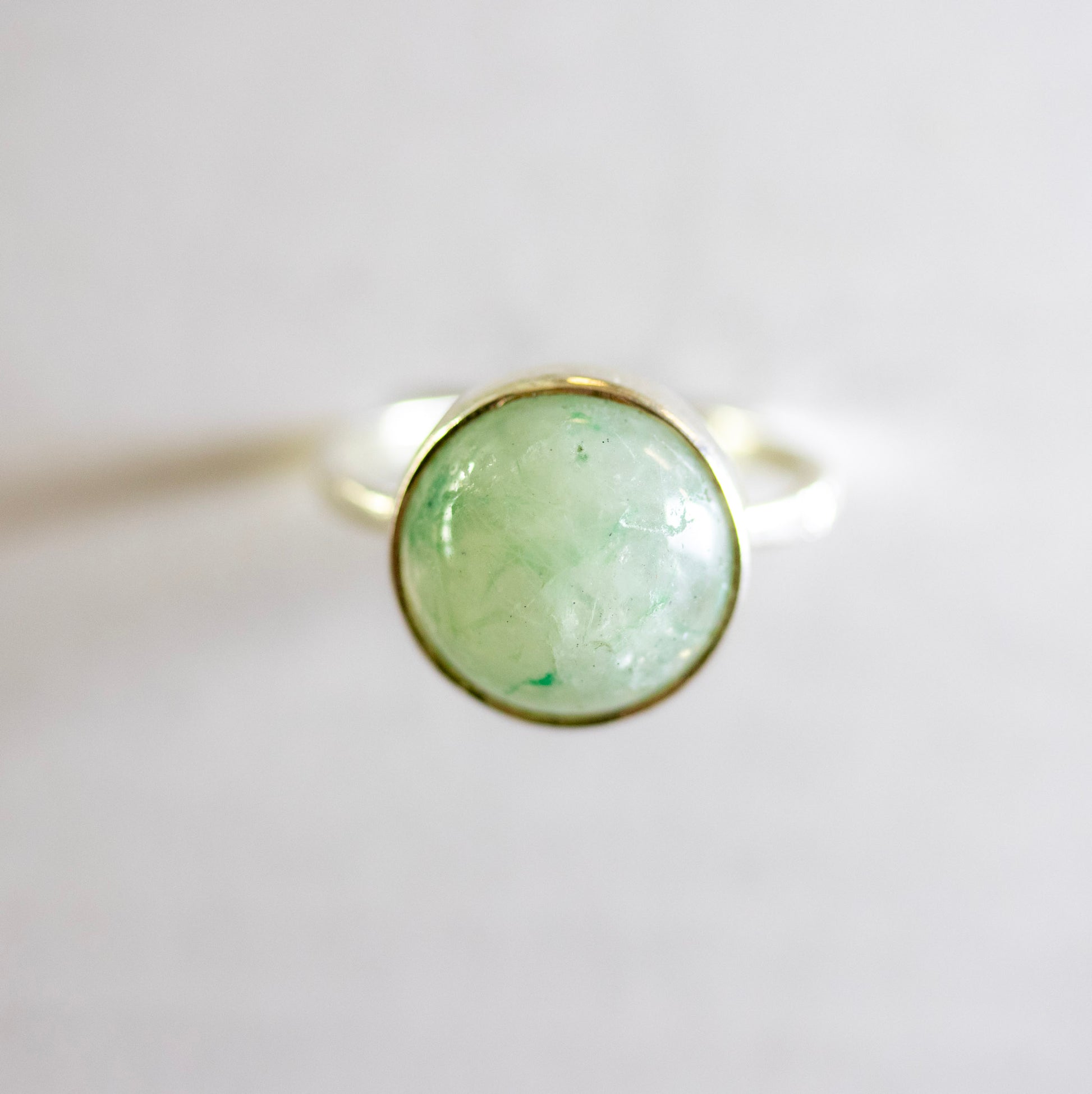 Aventurine Ring Dude Mama Engraved Top Down