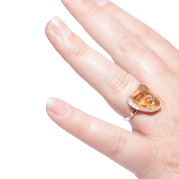 Citrine Ring | 'Dude Mama' Engraved