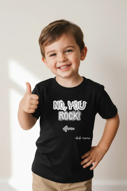 No, You Rock Boys Graphic Tee Dude Mama