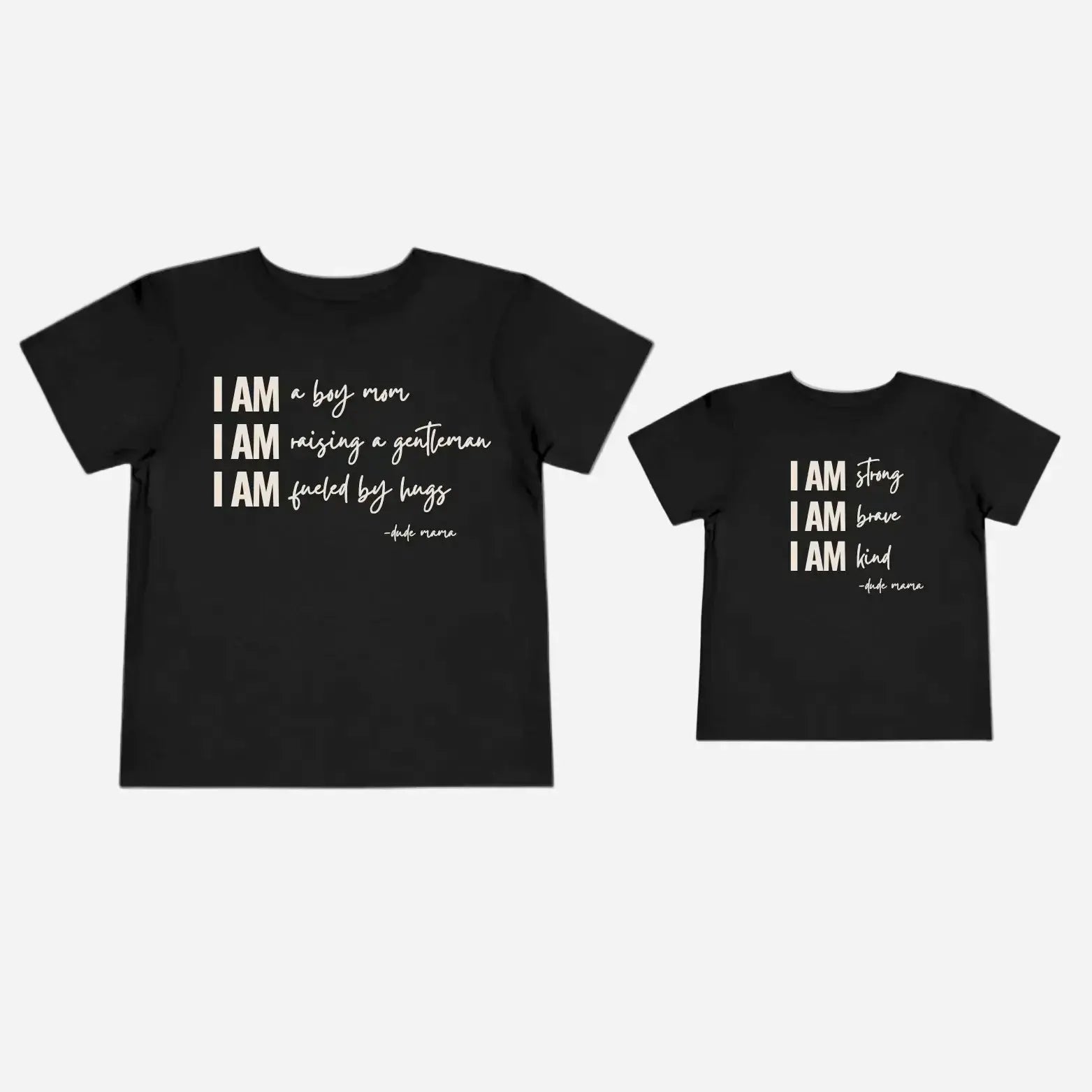 NEW: Affirmations - Boy Mom Shirt featuring empowering phrases for moms of boys.