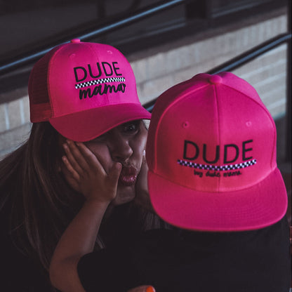 Hot Pink Checkered Dude Hat