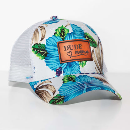 Dude Mama Blue Hawaiian Hat