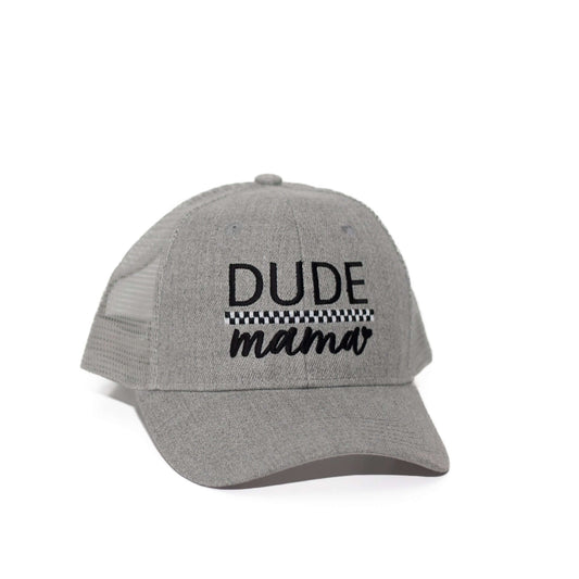 Dude Mama Checkered Grey Hat