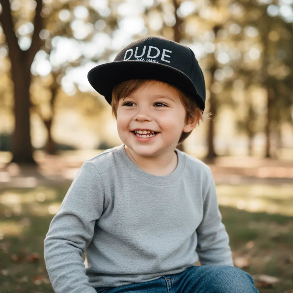 Black + Gray Dude Hat Dude Mama