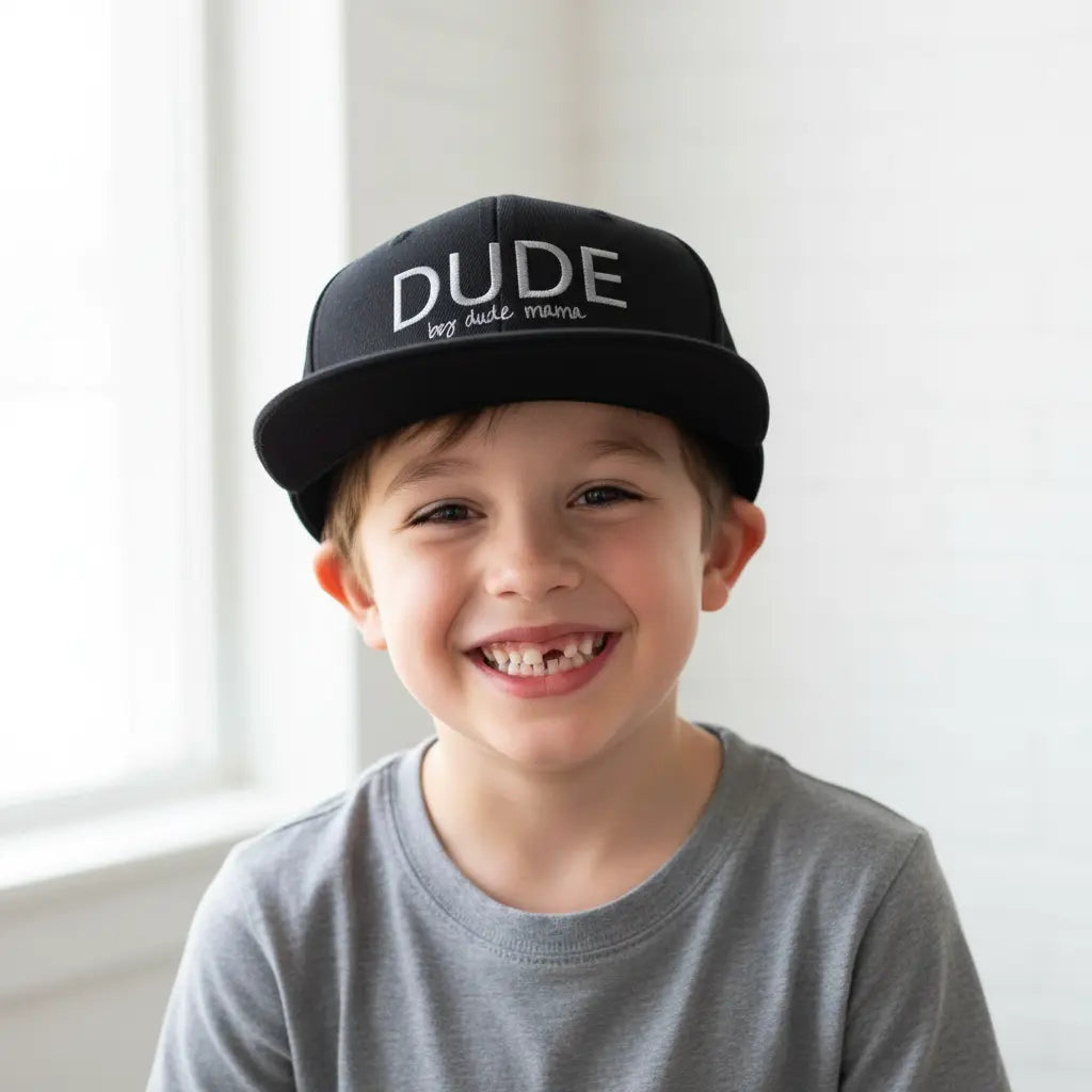Black + Gray Dude Hat Dude Mama