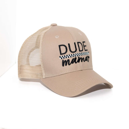 Dude Mama Checkered Tan Hat