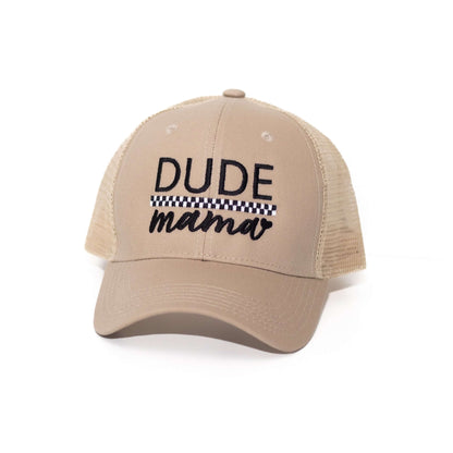 Dude Mama Checkered Tan Hat