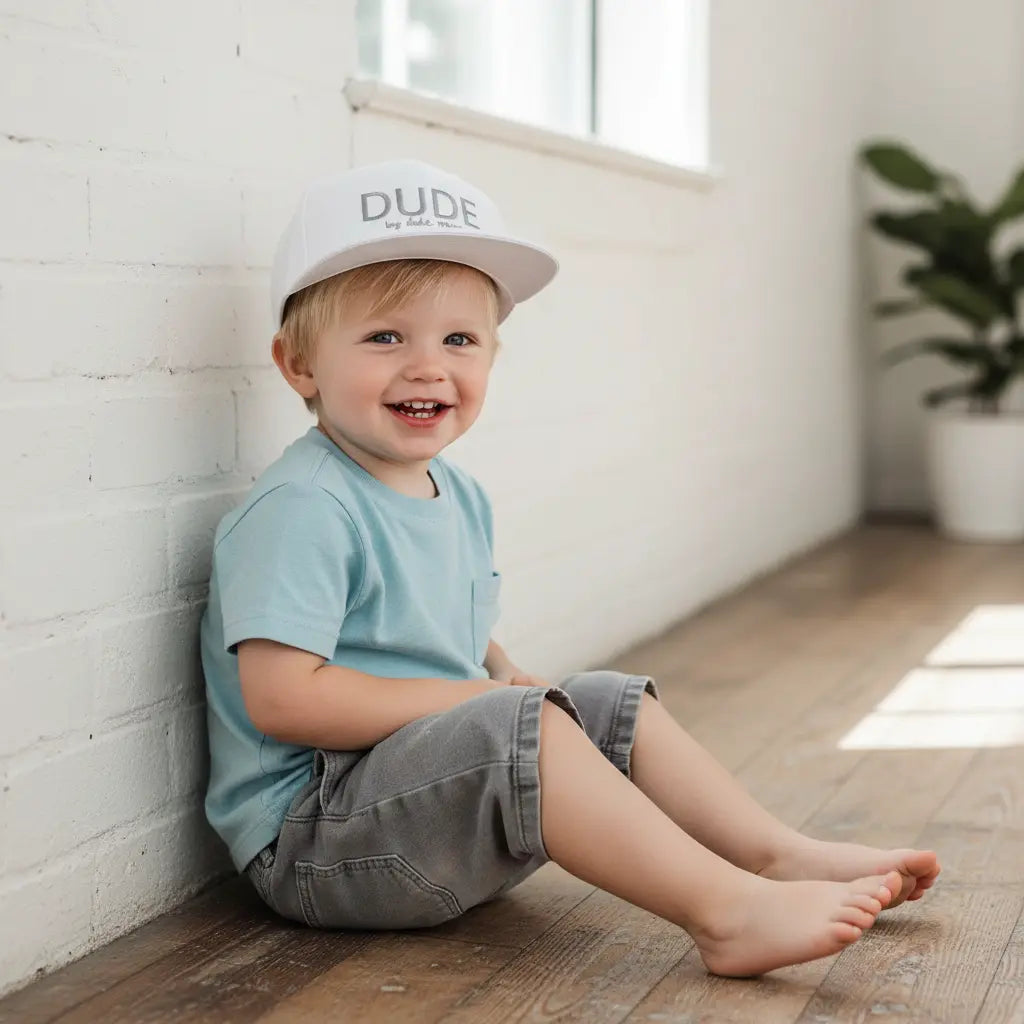 White + Gray Dude Hat Dude Mama