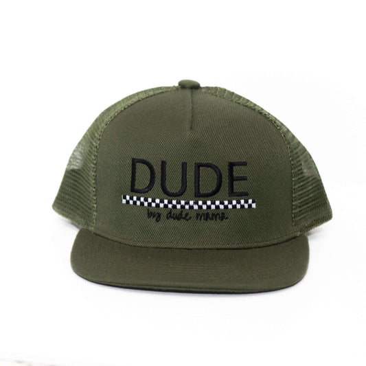 Dude Checkered Olive Hat