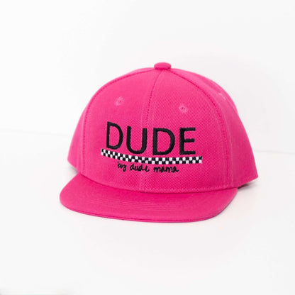 Dude Hot Pink Checkered Hat