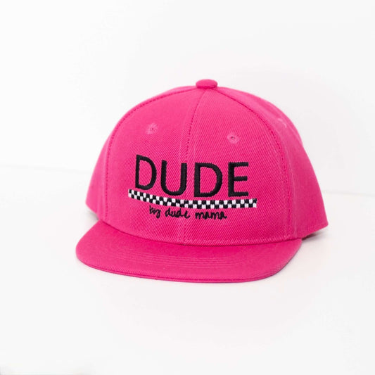 Dude Hot Pink Checkered Hat