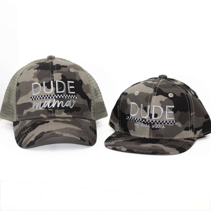 Dude Mama Camo Checkered Hat