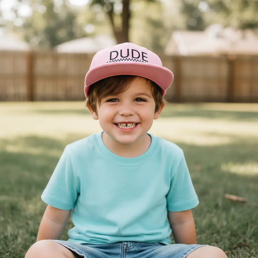 Light Pink + Checkered Dude Hat Dude Mama