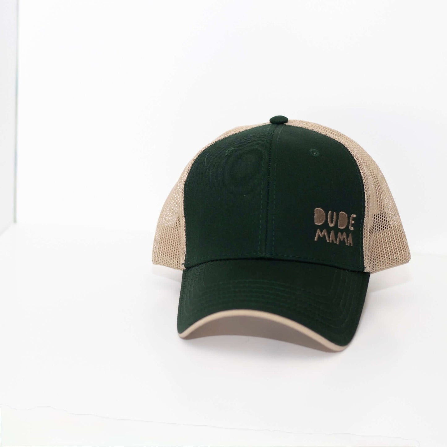 Dude Mama Forest Green and Tan Hat