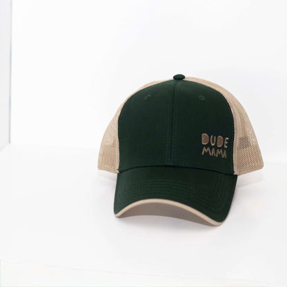 Dude Mama Forest Green and Tan Hat